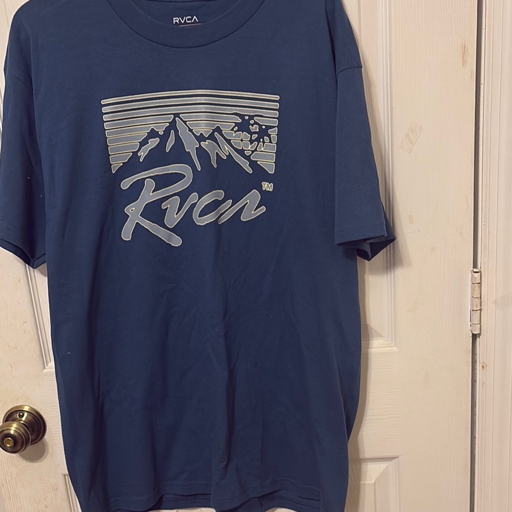 RVCA Men's Navy Graphic Logo T-Shirt 
Sz L/G